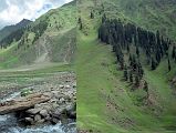 11 Verdant Green Valley Between Lake Lulusar And Naran In Kaghan Valley We follow the Kunhar River through fertile green hills dotted with pine trees in the Kaghan Valley.